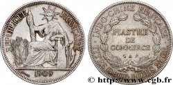 FRENCH INDOCHINA 1 Piastre de Commerce 1909 Paris XF 
