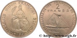 FRENCH POLYNESIA - Oceania Francesa Essai de 2 Francs avec listel en relief 1948 Paris