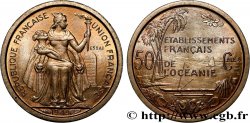 POLINESIA FRANCESE - Oceania Francese Essai de 50 Centimes établissements français de l’Océanie 1949 Paris 