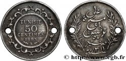TUNISIA - Protettorato Francese 50 Centimes AH 1310 1893 Paris 