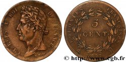 FRANZÖSISCHE KOLONIEN - Charles X, für Martinique und Guadeloupe 5 Centimes Charles X 1827 La Rochelle - A