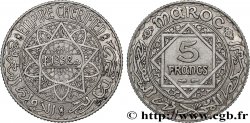 MARUECOS - PROTECTORADO FRANCÉS 5 Francs AH1352 1933 Paris