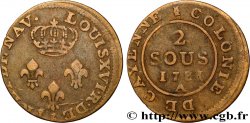 GUYANE FRANÇAISE Faux 2 Sous colonies de Cayenne 1e type  1781 Paris - A