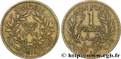 TUNESIEN - Französische Protektorate  Bon pour 1 Franc sans le nom du Bey AH1364 1945 Paris
