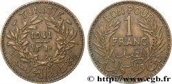 TUNISIA - Protettorato Francese Bon pour 1 Franc sans le nom du Bey AH1360 1941 Paris 