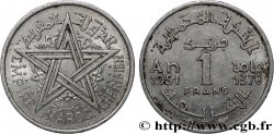 MARUECOS - PROTECTORADO FRANCÉS 1 Franc Empire Chérifien - Maroc AH1370 1951 Paris