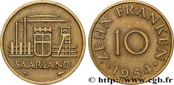 SAARLAND 10 Franken 1954 Paris 