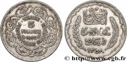 TUNISIA - FRENCH PROTECTORATE 5 Francs AH 1358 1939 Paris