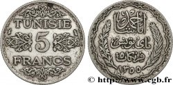TUNISIA - French protectorate 5 Francs AH 1355 1936 Paris