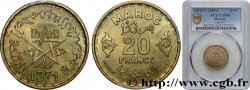 MARUECOS - PROTECTORADO FRANCÉS 20 Francs AH 1371 1952 Paris