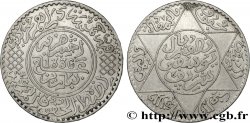 MARUECOS - PROTECTORADO FRANCÉS 5 Dirhams (1/2 Rial) Moulay Youssef I an 1336 1917 Paris