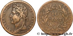 COLONIES FRANÇAISES - Charles X, pour la Guyane et le Sénégal 10 Centimes Charles X 1825 Paris - A