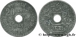 TUNISIA - French protectorate 20 Centimes ah 1264 1945 Paris