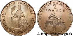 NOUVELLE CALÉDONIE Essai de 2 Francs avec listel en relief 1948 Paris