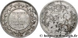 TUNEZ - Protectorado Frances 2 Francs au nom du Bey Mohamed En-Naceur an 1334 1916 Paris - A
