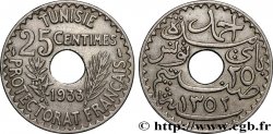 TUNISIE - PROTECTORAT FRANÇAIS 25 Centimes AH 1352 1933 Paris