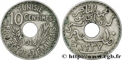 TUNISIA - FRENCH PROTECTORATE 10 Centimes AH 1337 1918 Paris