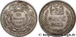 TUNISIE - PROTECTORAT FRANÇAIS 10 Francs au nom du Bey Ahmed an 1358 1939 Paris