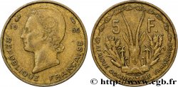 FRENCH WEST AFRICA 5 Francs 1956 Paris