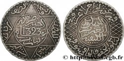 MARUECOS 5 Dirhams (1/2 Rial) Abdul Aziz I an 1323 1905 Paris