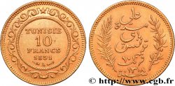 TUNEZ - Protectorado Frances 10 Francs or Bey Ali AH 1308 1891 Paris