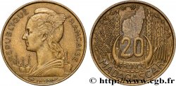 MADAGASCAR French Union 20 Francs 1953 Paris