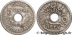 TUNISIA - Protettorato Francese 5 Centimes AH 1337 1919 Paris 