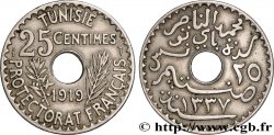 TUNISIA - Protettorato Francese 25 Centimes AH 1337 1919 Paris 