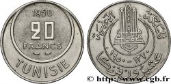 TUNISIA - French protectorate 20 Francs AH1370 1950 Paris