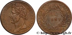 COLONIES FRANÇAISES - Charles X, pour la Guyane et le Sénégal 10 Centimes Charles X 1825 Paris - A