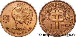 MADAGASCAR - Free French Forces 1 Franc 1943 Prétoria