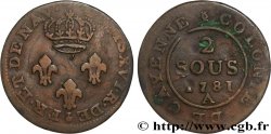 FRENCH GUIANA Faux 2 Sous colonies de Cayenne 1e type  1781 Paris - A