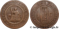 FRENCH INDOCHINA 1 Centième 1887 Paris