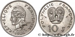 FRENCH POLYNESIA 10 Francs I.E.O.M. 1984 Paris