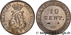 FRANZÖSISCHE-GUAYANA 10 Cent. (imes) Louis-Philippe 1846 Paris