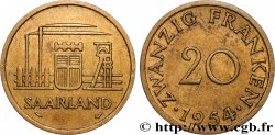 SAARLAND 20 Franken 1954 Paris 