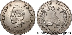 FRENCH POLYNESIA 50 Francs Marianne / paysage polynésien 1967 Paris AU 