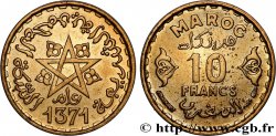 MAROC - PROTECTORAT FRANÇAIS 10 Francs AH 1371 1952 Paris