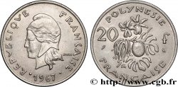 FRANZÖSISCHE-POLYNESIEN 20 Francs Marianne  1967 Paris