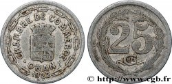 ALGERIA 25 Centimes Chambre de commerce d’Oran 1922 ORAN 