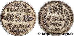 TUNISIA - French protectorate 5 Francs AH 1353 1934 Paris