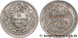 TUNISIA - FRENCH PROTECTORATE 5 Francs AH 1358 1939 Paris