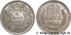 TUNISIA - French protectorate 5 Francs AH 1358 1939 Paris