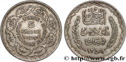 TUNISIE - PROTECTORAT FRANÇAIS 5 Francs AH 1358 1939 Paris