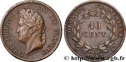 COLONIAS FRANCESAS - Louis-Philippe, para las Islas Marquesas 10 Centimes 1843 Paris