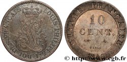 GUYANA FRANCESE 10 Cent. (imes) Louis-Philippe 1846 Paris 