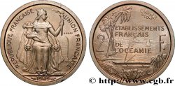 FRANZÖSISCHE POLYNESIA - Franzözische Ozeanien Essai de 2 Francs Établissements français de l’Océanie 1949 Paris
