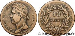 FRANZÖSISCHE KOLONIEN - Charles X, für Martinique und Guadeloupe 10 Centimes Charles X 1827 La Rochelle - H