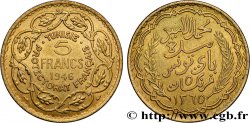 TUNESIEN - Französische Protektorate  5 Francs AH1365 1946 Paris