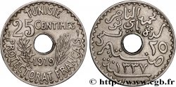TUNISIA - FRENCH PROTECTORATE 25 Centimes AH 1337 1919 Paris